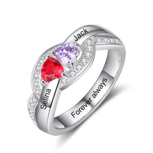 Load image into Gallery viewer, Anillos de plata de ley 925 con grabado personalizado para mujer