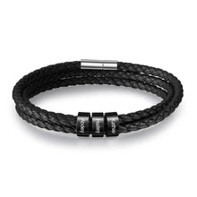 Load image into Gallery viewer, Pulsera de cuero personalizable para hombre