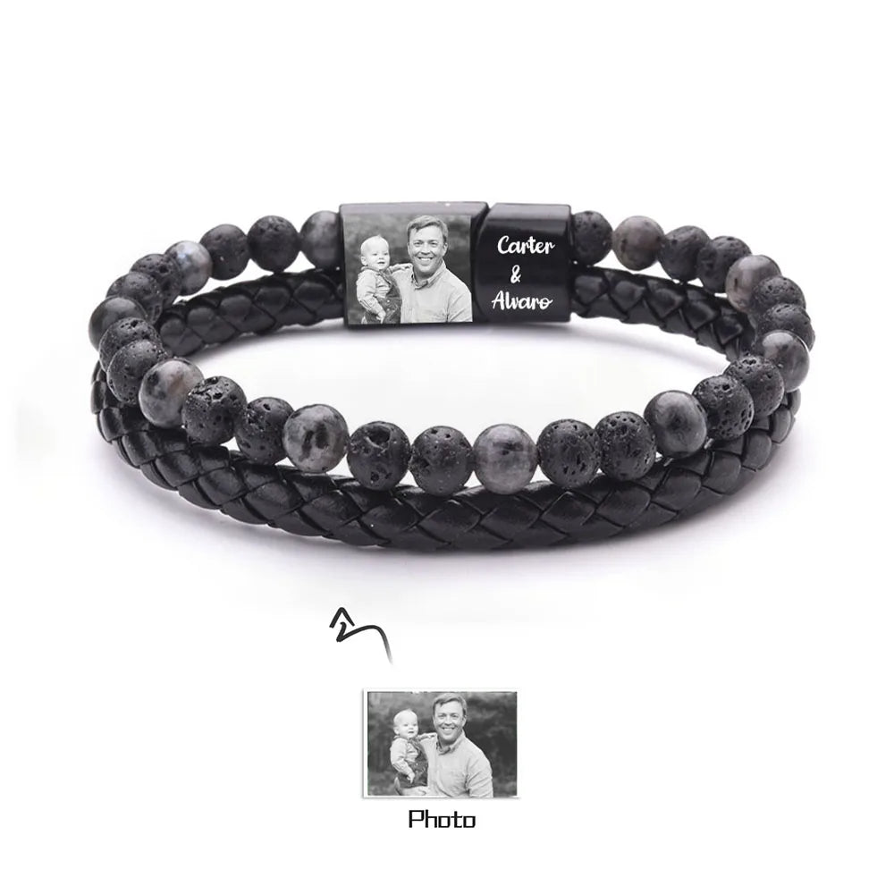 Pulseras personalizadas con foto para hombre