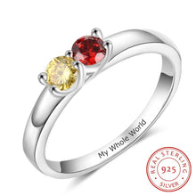 Load image into Gallery viewer, Anillos de plata de ley 925 con nombre personalizado para mujer