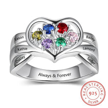 Load image into Gallery viewer, Anillo de Plata de Ley 925 con nombre grabado