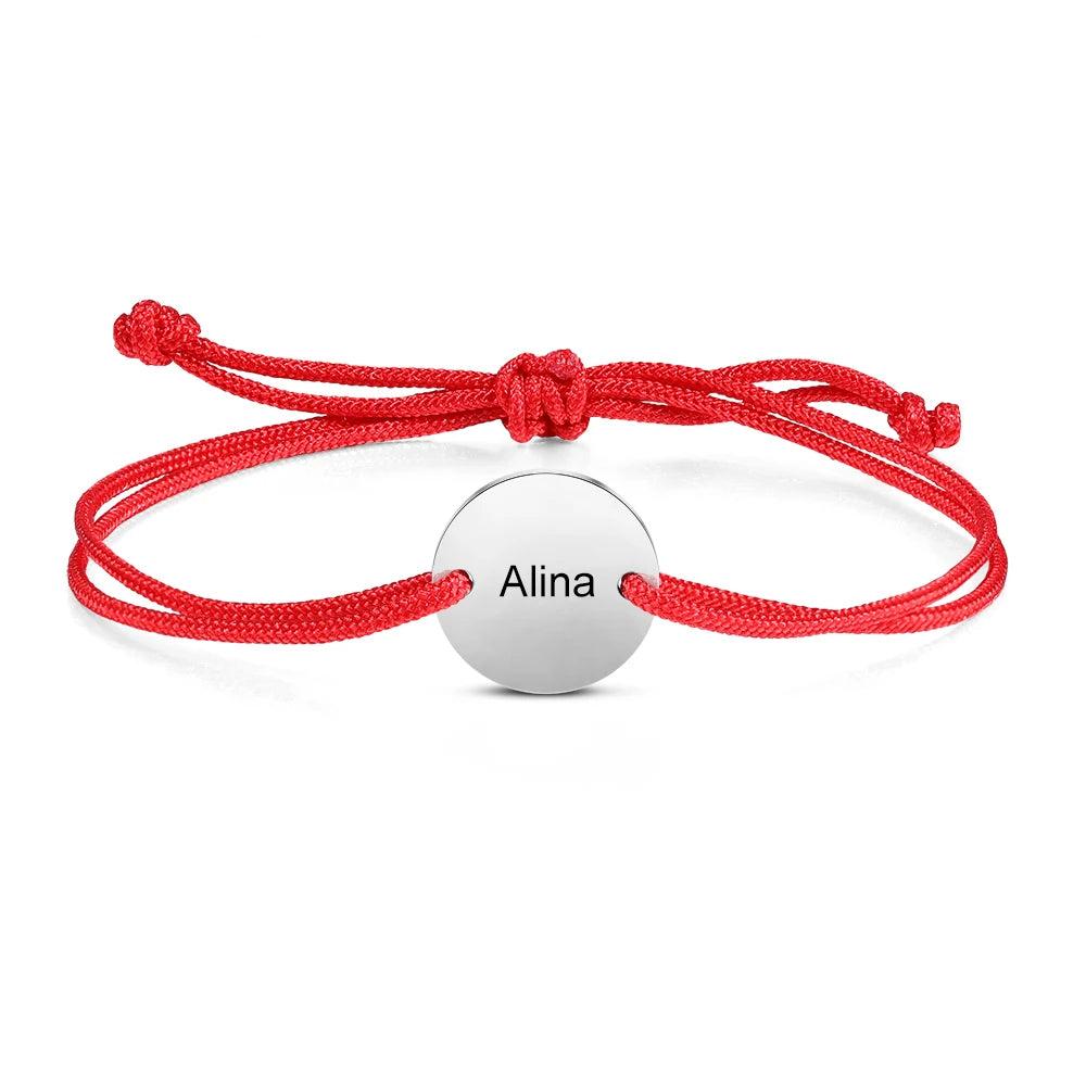 Pulsera personalizada con nombre grabado para parejas