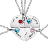 Collar de la Amistad en forma de corazón de acero inoxidable personalizado