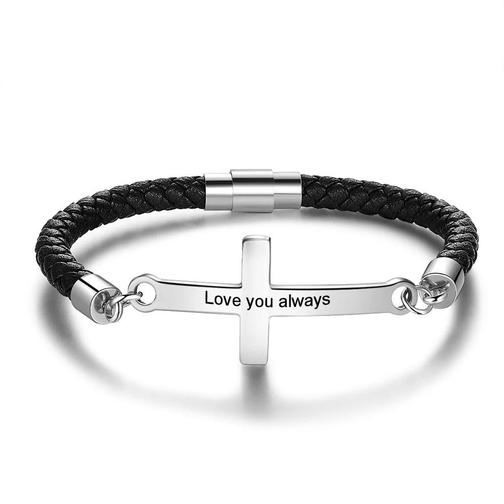 Pulseras personalizadas de acero inoxidable para hombre