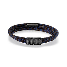 Load image into Gallery viewer, Pulsera personalizada con 2-4 cuentas de nombre para hombre