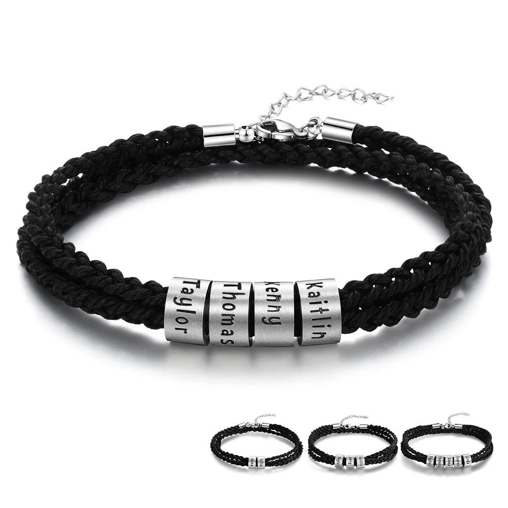 pulsera personalizada de acero inoxidable para hombre