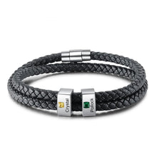 Load image into Gallery viewer, Pulsera de cuentas cuadradas personalizadas para hombre