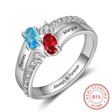 Load image into Gallery viewer, Anillo de Plata de Ley 925 personalizado con nombre grabado