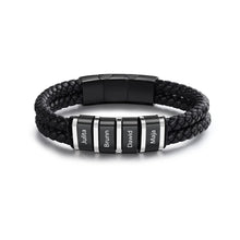 Load image into Gallery viewer, Pulsera de cuero personalizada para hombre