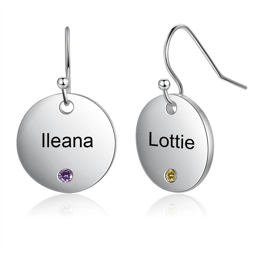 pendientes con nombre personalizado