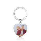 Llavero de acero inoxidable con foto personalizada para mujer