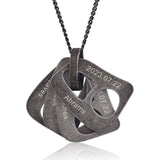 Collares de acero inoxidable con grabado personalizado para hombre