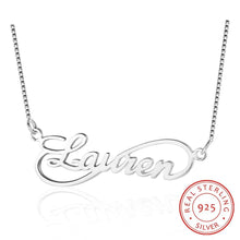 Load image into Gallery viewer, collar de plata de ley 925 con forma de placa de identificación Infinity Love