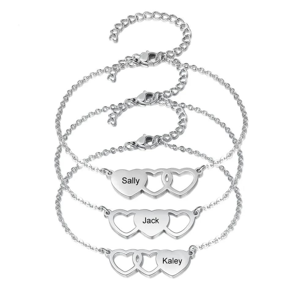 Pulseras personalizadas con nombre BFF para mujer