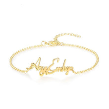 Cargar imagen en el visor de la galería, tobilleras con nombre personalizado para mujer