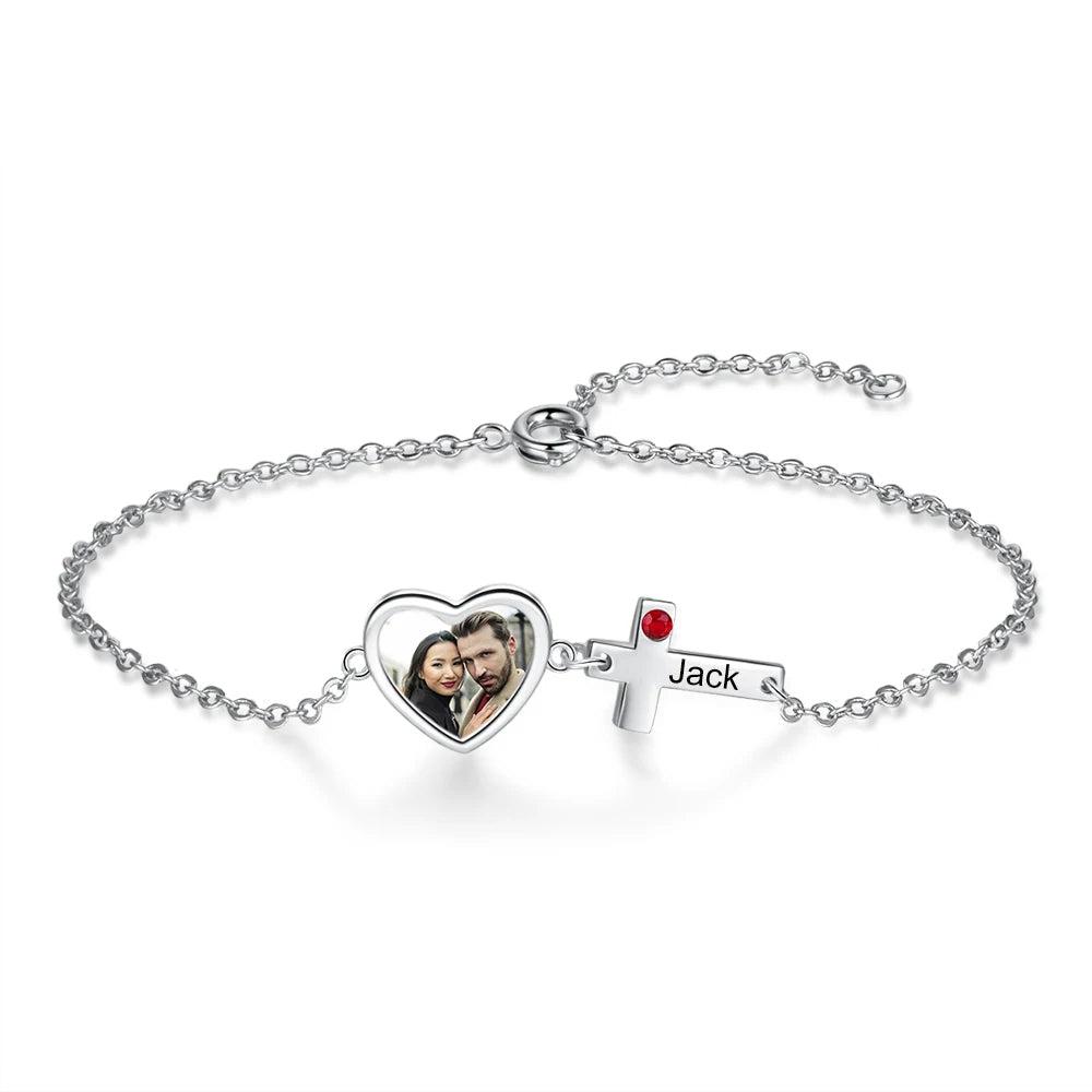 pulsera con foto de memoria personalizada para mujer