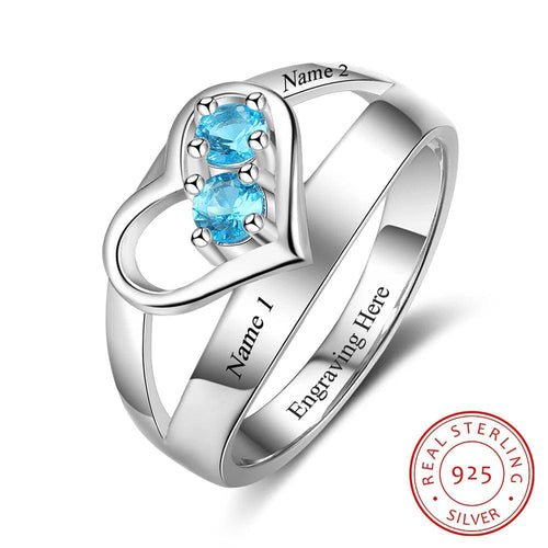 Anillo con forma de corazón para mujer