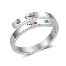 Load image into Gallery viewer, anillo personalizado con 2 nombres para mujer