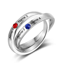 Load image into Gallery viewer, Anillo de Plata de Ley 925 personalizado con piedra natal