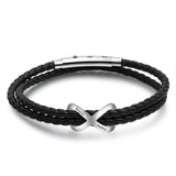 Pulseras Infinity de acero inoxidable para hombre y mujer