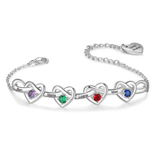 Load image into Gallery viewer, Pulsera personalizada con nudo y corazón