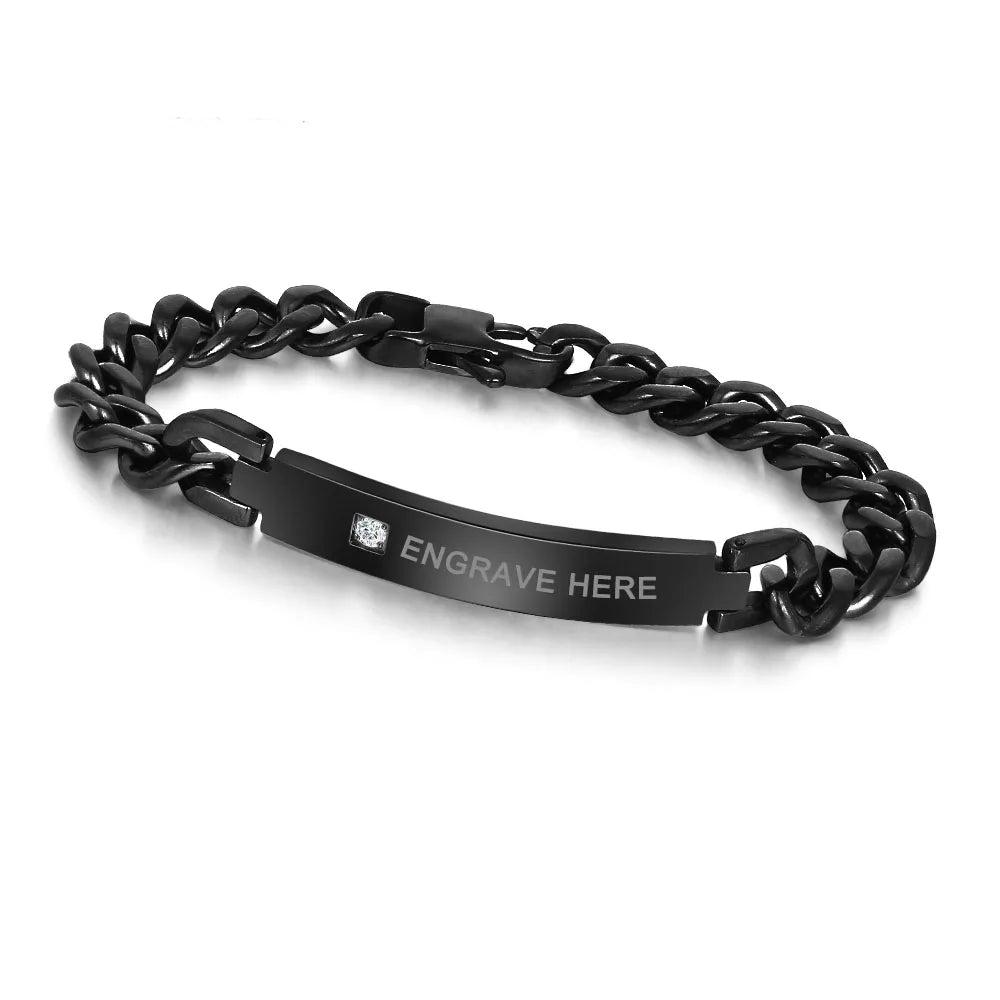 Pulsera con grabado personalizado para hombre