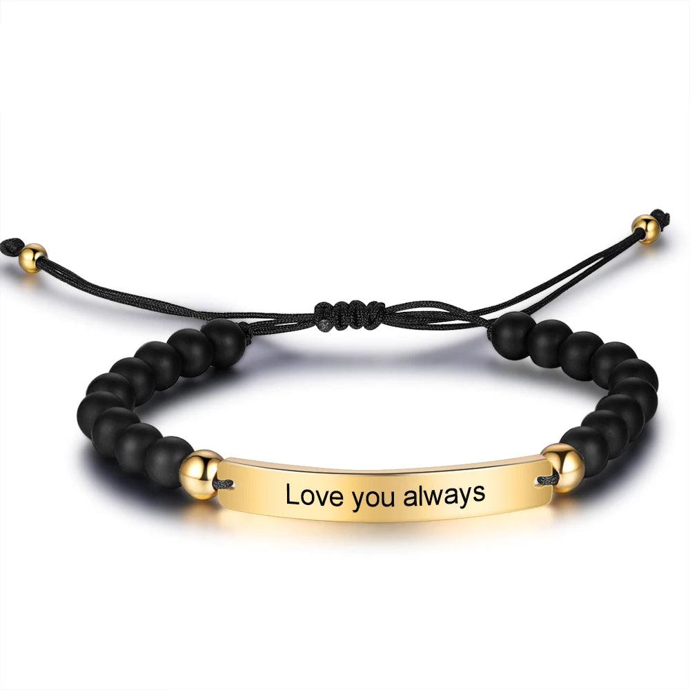 pulsera con grabado personalizado para hombre