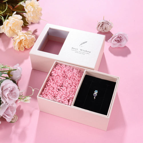 Caja de regalo exquisita de flor de clavel/rosa para joyería