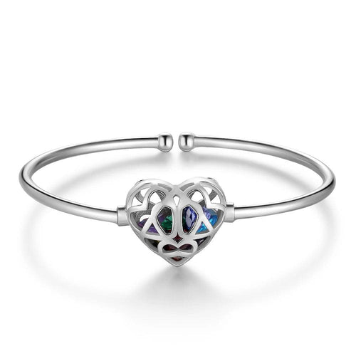 Brazaletes de jaula personalizados con múltiples piedras de nacimiento