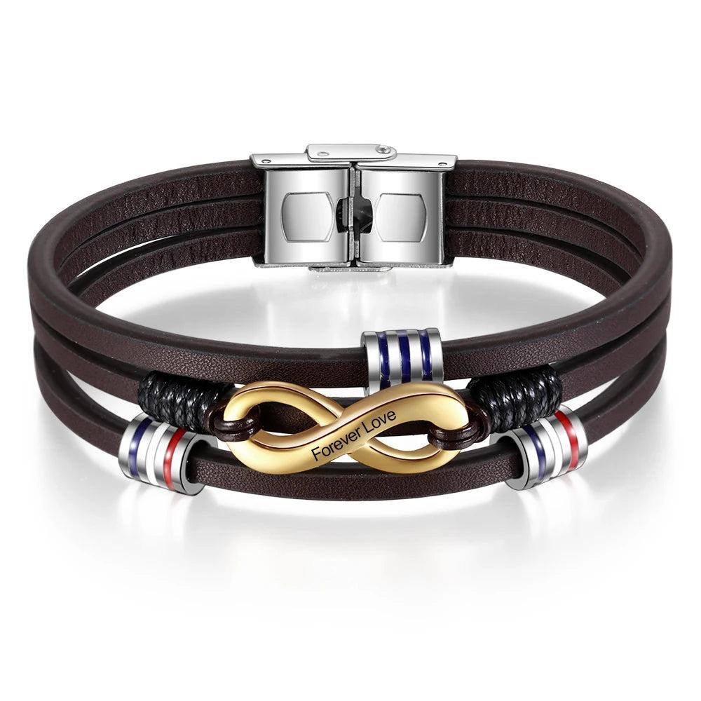 pulsera de cuero para hombre