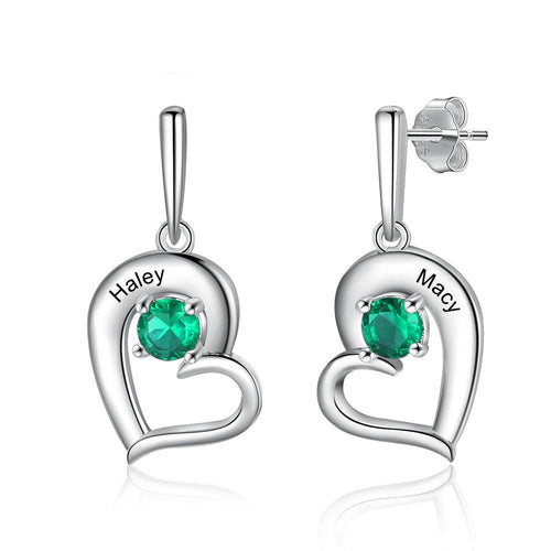 pendientes de piedra de nacimiento personalizados para mujer