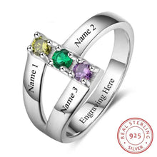 Load image into Gallery viewer, Anillo de Madre de piedra natal personalizado