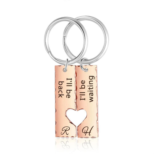 Llaveros de corazón con inicial personalizados para mujer