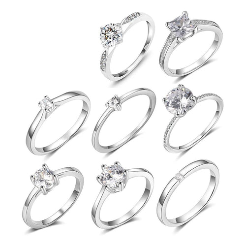 Anillo de plata con Circonia cúbica para mujer