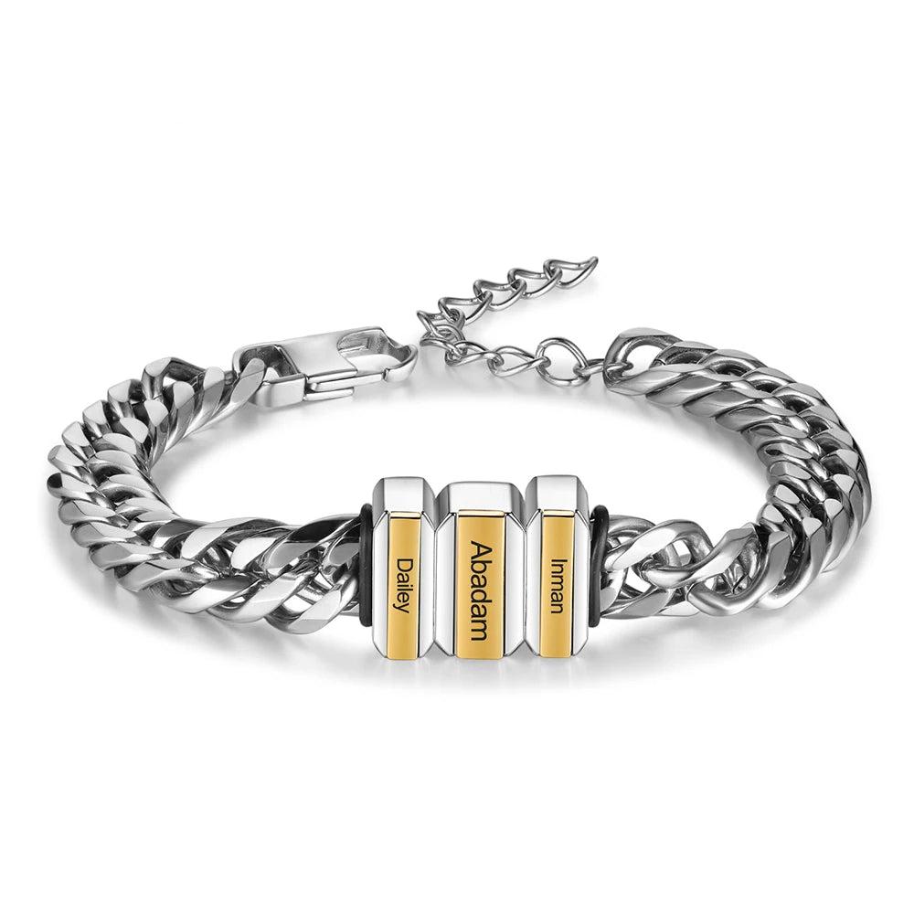 Pulsera de cuentas personalizable para hombre