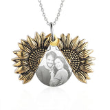 Collar personalizado con foto de girasol para mujer