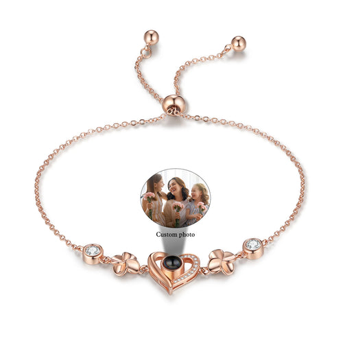 Pulseras de trébol de la suerte personalizadas para el día de la madre