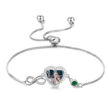 Load image into Gallery viewer, pulsera personalizada con foto de corazón para mujer