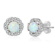 Load image into Gallery viewer, 8m'm-pendientes con forma de flor para mujer