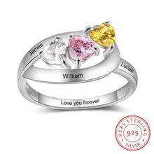 Load image into Gallery viewer, Anillos de plata con nombre personalizados para mujer