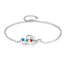 Cargar imagen en el visor de la galería, pulsera de piedra natal personalizada para madre