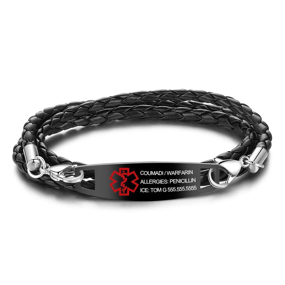 Pulsera de acero inoxidable personalizada para hombre