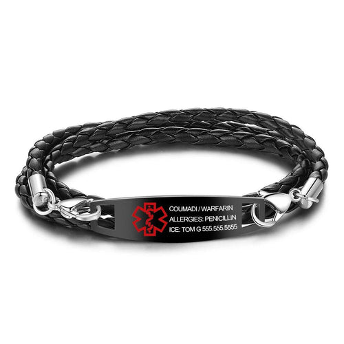 Pulsera de acero inoxidable personalizada para hombre