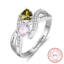 Load image into Gallery viewer, Anillo de Plata de Ley 925 personalizado con nombre de pareja