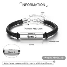 Load image into Gallery viewer, Pulsera personalizada de acero inoxidable con grabado de nombre para hombre