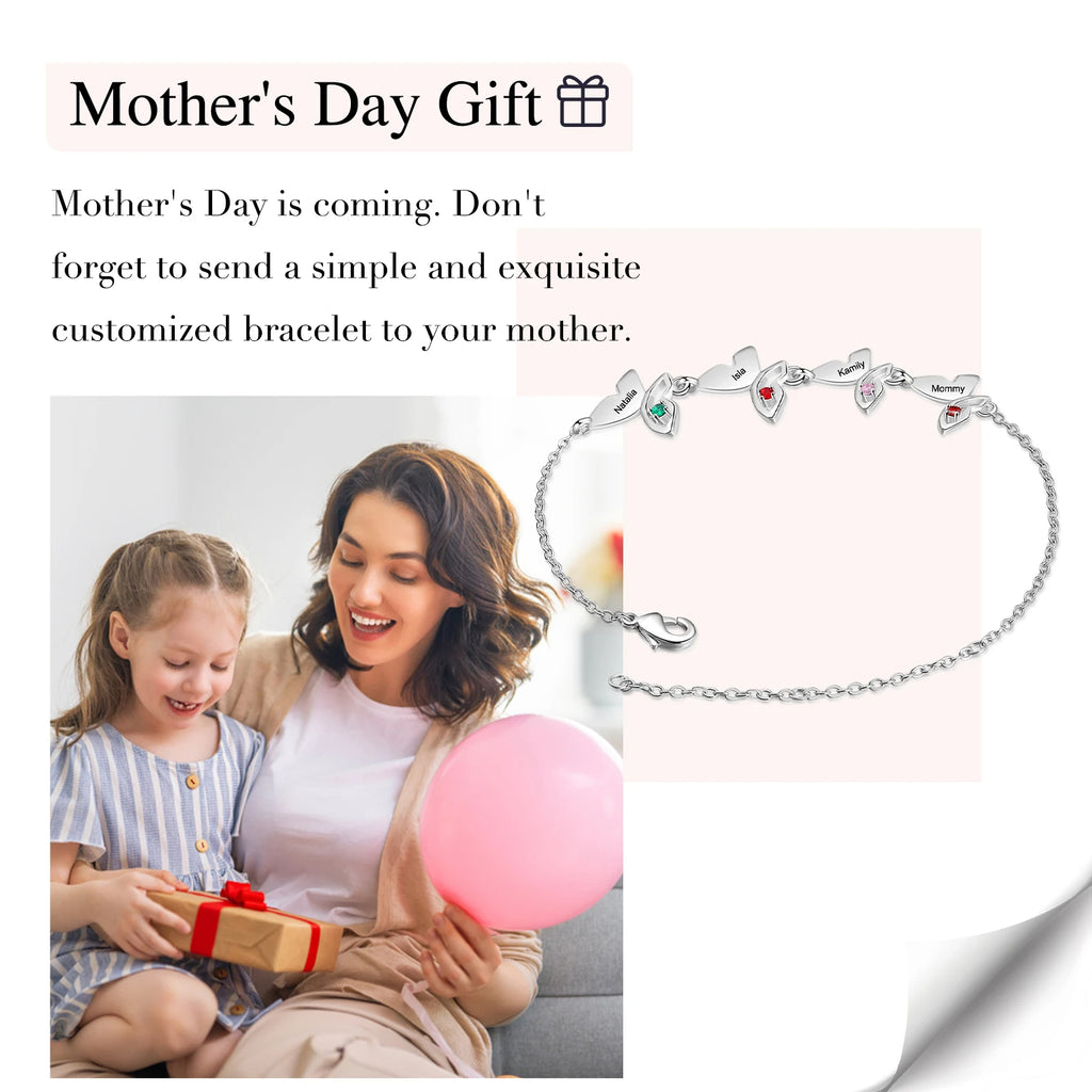 Pulsera personalizada para el día de la madre para mujer