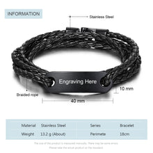 Load image into Gallery viewer, pulsera personalizada de acero inoxidable para hombre