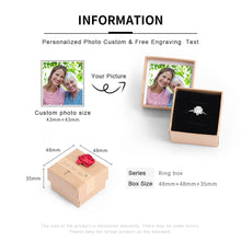 Load image into Gallery viewer, Caja de regalo personalizada con foto y flor de Rosa