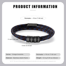 Load image into Gallery viewer, Pulsera personalizada con 2-4 cuentas de nombre para hombre