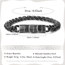 Load image into Gallery viewer, Pulseras de cuentas Vintage con nombre personalizado para hombres